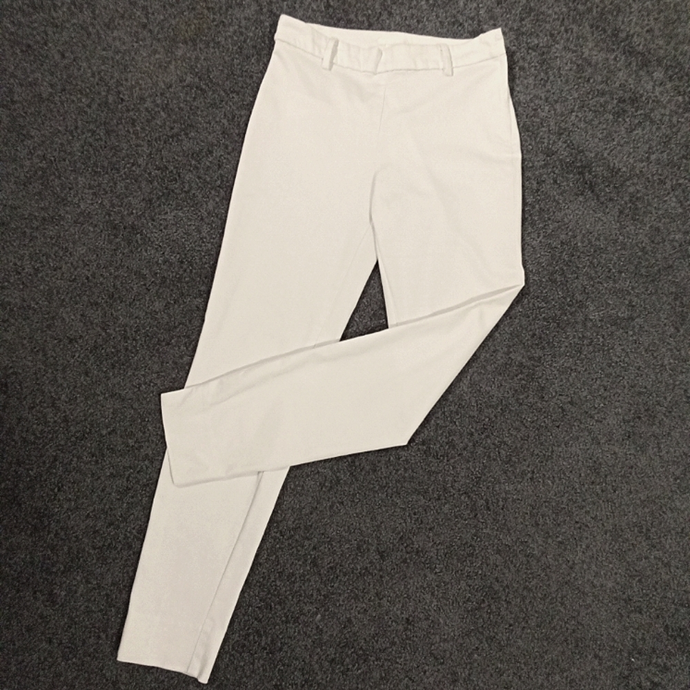 H&M SLIM FIT WHITE PANTS w/SIDE ZIPPER CLOSURE